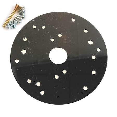 Big Horn Universal Router Plate with Replacement Screws and Plastic Insert Rings 14104